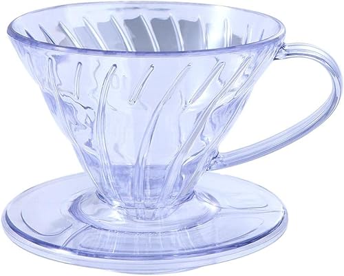 V60 - Gotero de café de plástico, filtro de café de resina para verter sobre cafetera, taza de filtro de café reutilizable, accesorios de