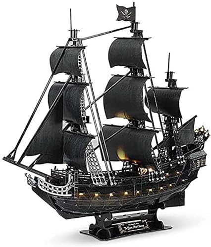 ZXINXIN Rompecabezas de Perla Negra - Barco Pirata - Madera Cortada en 3D - Adulto - Modelo Creativo - San Valentín/Niño y niña - Cumpleaños
