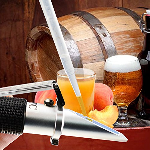 Refraktometer Bier Würze Refraktometer, Dual-Skala - SG 1,000â1,120 und Brix 0â32% für Bierwürze SG mit ATC Funktion – Bild 4
