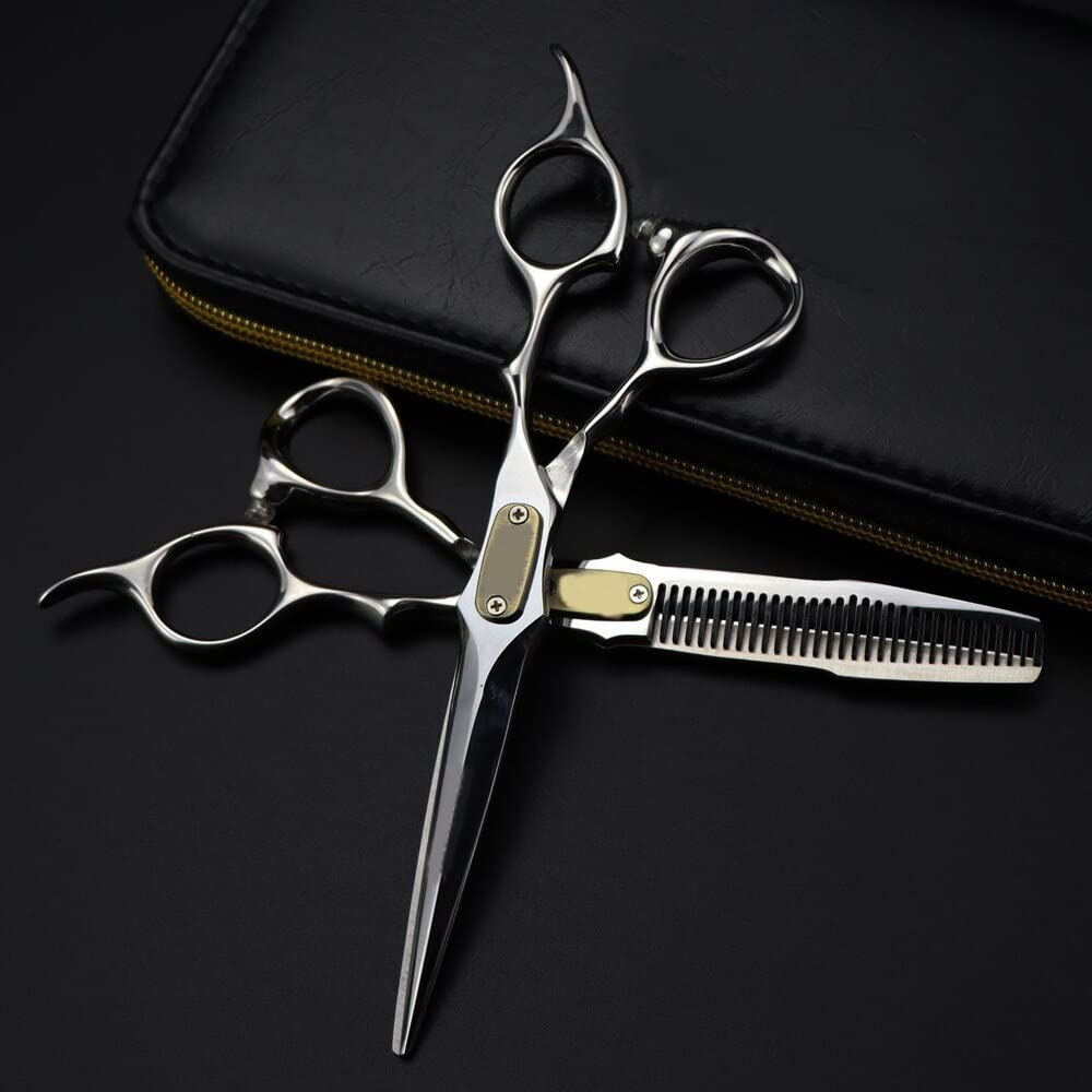 Forbici da Taglio per Capelli, 6,5 Pollici, Professionali, in Acciaio se 440c, di Alta qualit, Argento, per Taglio di Capelli, sfoltimento, Forbici da Barbiere, Forbici da Parrucchiere