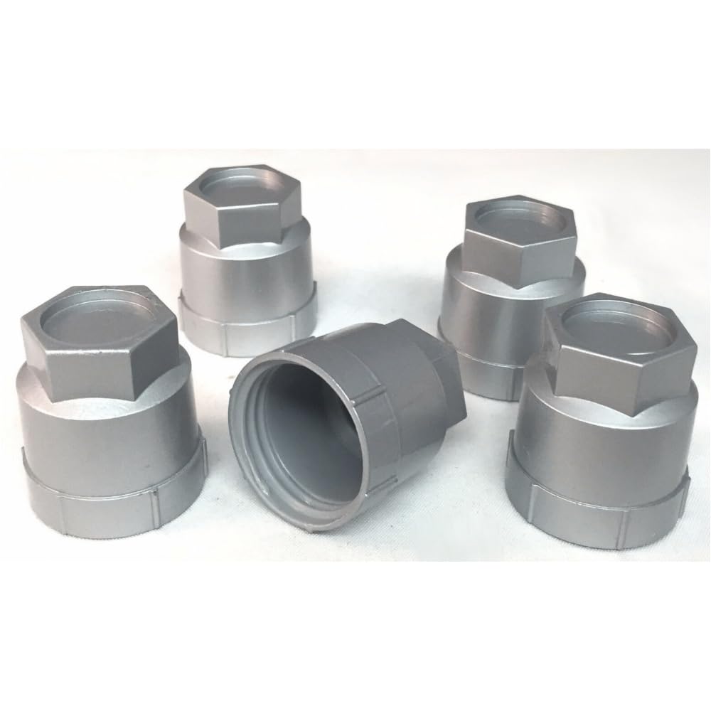 Wajir Set of 5 Gray Lug Nut Lugnut Cover Covers for Chevy for Camaro 1985-1992 for Corvette 1990-1996,for Pontiac for Firebird 1986-1992 LNC379 WJR0831