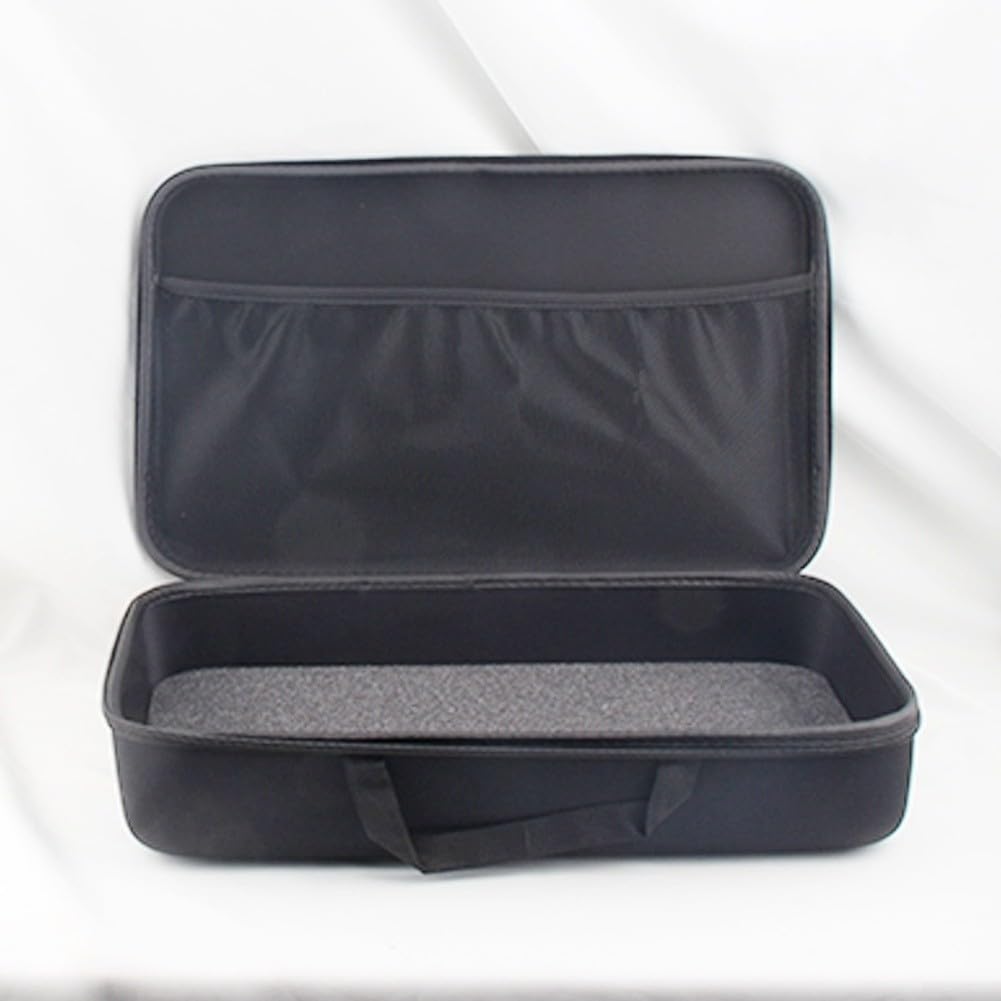 Caja de aparejos de pesca de EVA rígida de forma cuadrada impermeable para cañas carretes, líneas y herramientas de cebo, negro, 16 pulgadas