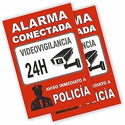 Prosegur Camaras De Vigilancia Cartel Videovigilancia Alarma Conectada - Carteles zona videovigilada - Señal Disuasoria 21x30 cm - Material PVC Resistente - Interior o Exterior - Señal Seguridad Vigilancia - Tintas Resistentes.(2)