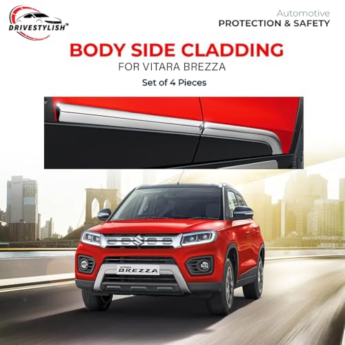 Image of Car Door Body Side Beading /Molding /Cladding for Maruti Suzuki Vitara Brezza Set of 4