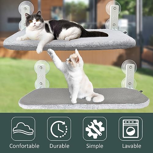 Hamac chat fenetre pliable robuste perchoir de qualité supérieure gris