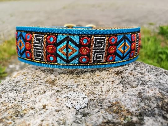 Styleshes Hundehalsband mit Polsterung, Zug-Stopp verstellbar, Martingale extra breit 4cm, anti-Zieh-Halsband, weiches Stoffhalsband (bis 38cm Hals- 44cm Kopfumfang inkl 6cm Zugstopp, chrom)