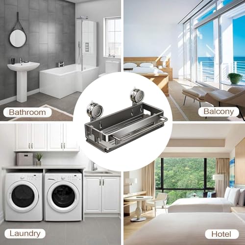 Étagère de douche à ventouse pour optimiser le rangement mural - 5