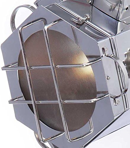 NAUTICALMART Nickle Finish Wooden Tripod Floor LAMP for Living Room