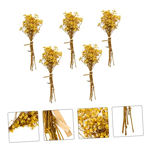 Ramo de flores secas Gypsophila 5 piezas decoración miniatura 5