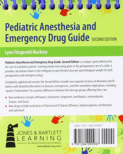 Pediatric Anesthesia and Emergency Drug Guide