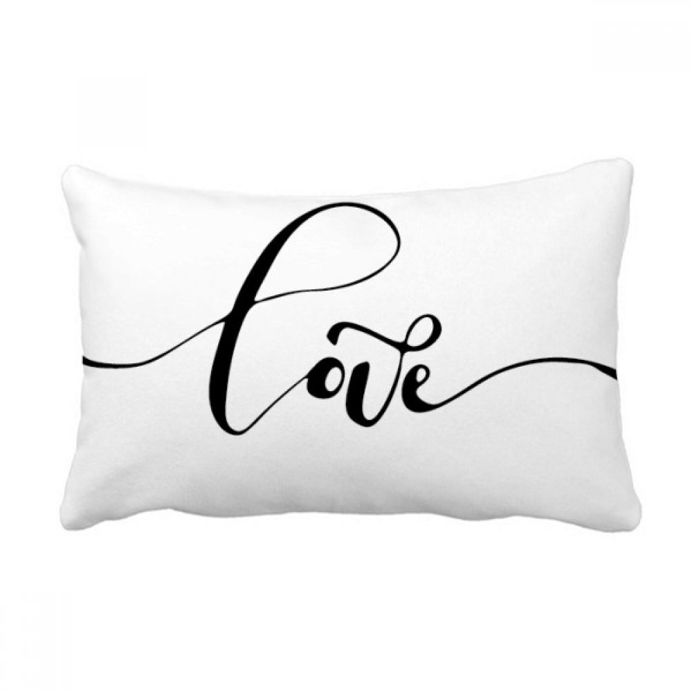 Coussin lombaire pour canapé cosy multicolore au style écriture manuscrite
