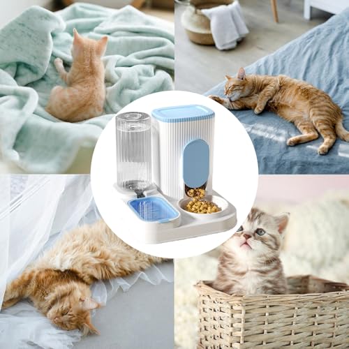 Station d'alimentation 2 en 1 contre le gaspillage de nourriture et l'eau souillée des animaux - 5