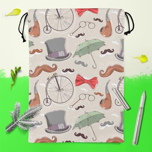 Image of ArtzFolio Vintage Retro Objects | Reusable Sack Bag | Bag for Gym, Storage, Vegetable & Travel