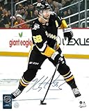 Officially Licensed Kris Letang Pittsburgh Penguins Signed 8x10 Shooting Photo