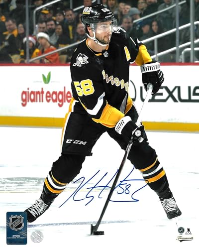 Officially Licensed Kris Letang Pittsburgh Penguins Signed 8x10 Shooting Photo