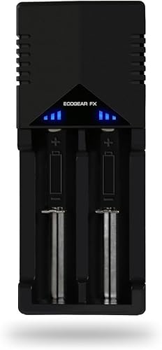 Miniatura 3 de Cargador inteligente de batería de litio dual, carga rápida de iones de litio EcoGear FX - Carga rápidamente 18650, 14500, AAA, AA y la mayoría de