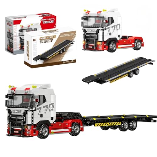 Heavy-Duty Truck & Trailer Building Blocks Set for Adults 1211 Pieces European Truck Model Toy Engineering Vehicle Construction Bricks Kit Home Office Decor Gift