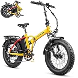 Hipeak Electric Bike for Adults, Ebike 750W/48V/15Ah, 20" x 4.0" Fat Tires Electric Bike Folding Ebi