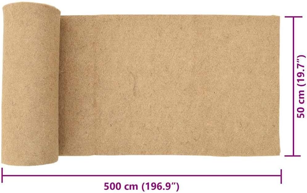 vidaXL Hemp Mat for Small Animals 0.5 x 16.4 ft Organic Bedding Hypoallergenic Odor Resistant Scratch Perfect for Cages and Rabbits Guinea Pigs Hamsters