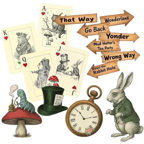 Alice Party Decorations,Wonderland Party Decor, 15 Pcs Alice Trunk or Treat...