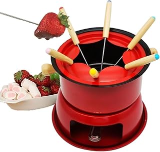 Red Cast Iron Fondue Kit