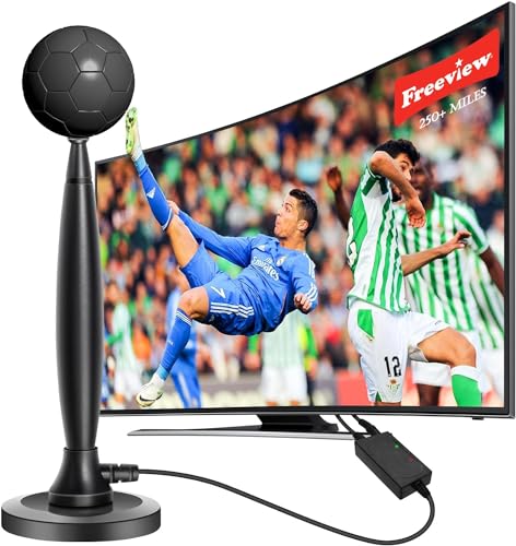 Antenne TV numérique intérieure puissante longue portée 300 km avec tuner radio DAB VHF UHF