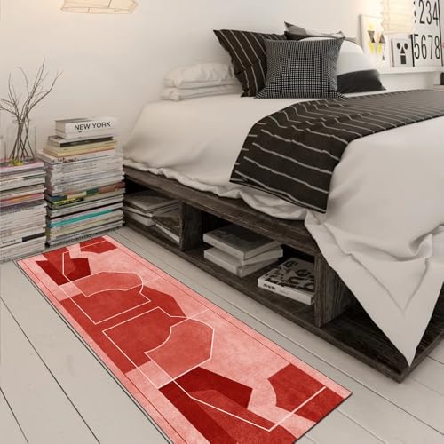 Alfombra de pasillo diseño patchwork con base de alta adherencia de 100x220cm 3