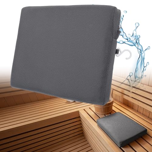 TOMAIX Sauna Seat Cushion for Comfort & Support Non-Slip 4D Mesh Bath Cushion with Hook 1 Pack Perfect for Elderly & Disabled Waterproof & Machine Washable