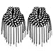 Monrocco Shoulder Epaulets Tassel Chain Metal Epaulettes Beads