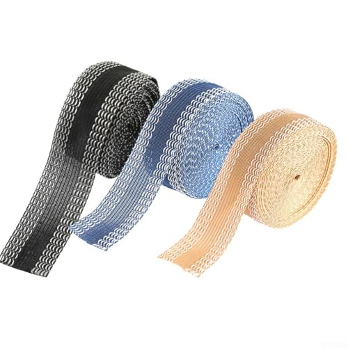 Cinta de dobladillo para planchar de 25 mm x 5 m, tira de fusión de tela sin costuras para pantalones, jeans, faldas, pantalones y cortinas, reparación y alteración rápida de ropa (gris)