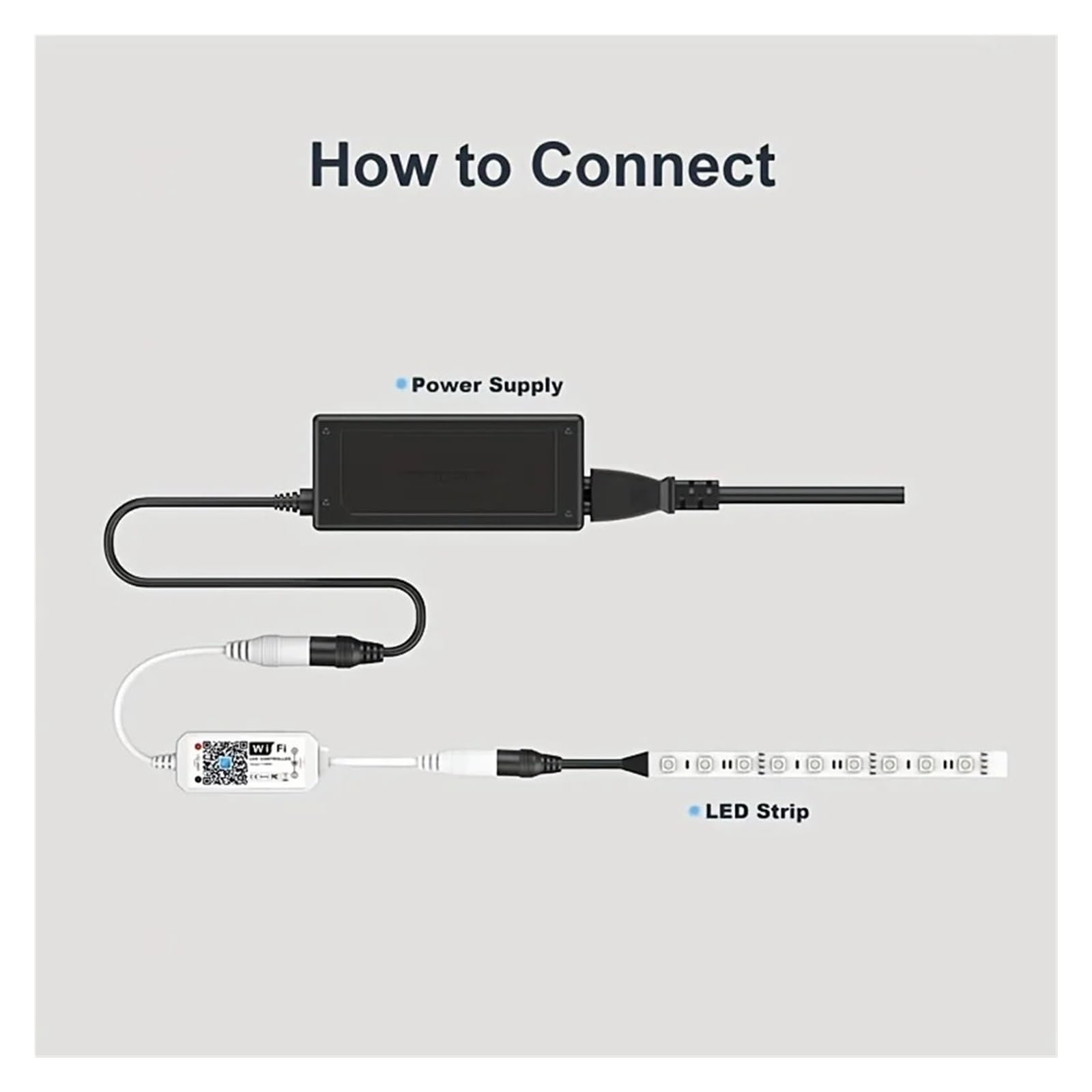 Kontroler RGB WiFi RGBW Magic Home APP Kompatybilny z Alexa DC12-24V Monochromatyczne światło LED Ściemniacz głosu(pojedynczy kolor)