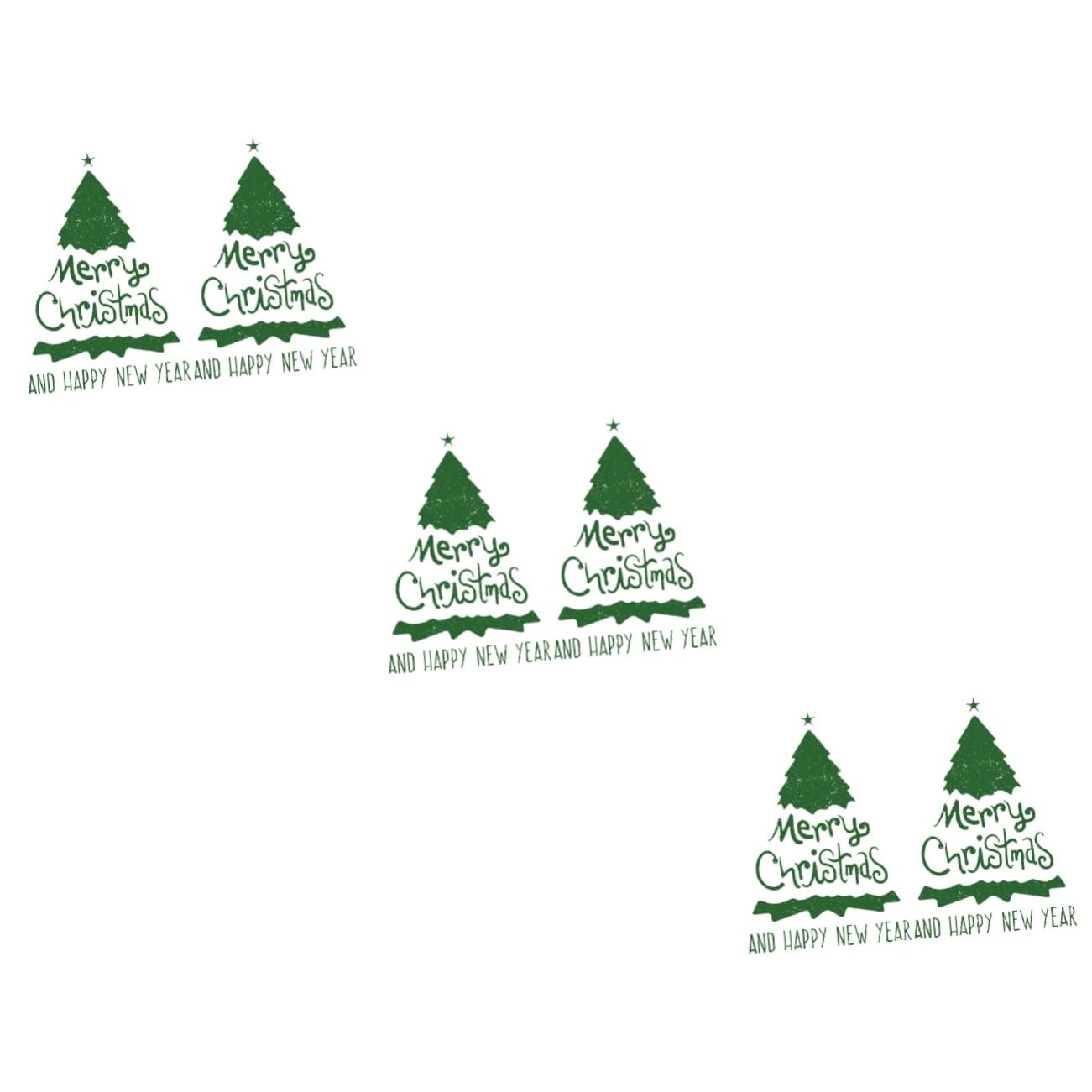 PRETYZOOM 3 Set Adorabili Adesivi Per Finestre Natalizie A Forma Di Albero in Pvc Decorazione Festiva Per La Casa Per Feste 2 Fogli * 3