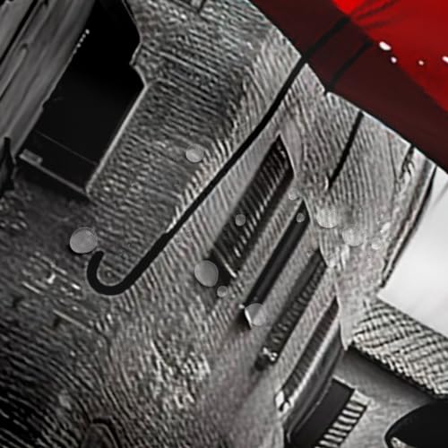 Red Umbrella Shower Curtain Black and White Bath Curtains European French City Landscape Fabric Bathroom Decor Romantic Modern Paris Art Creative Bathtub Curtain,Hotel Machine Washable,72Wx72L by Erosebridal - Image 4