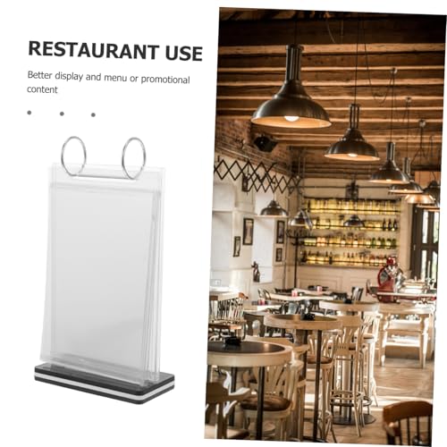 Présentoirs de menu réglables pour table transparents avec support de nom bureau vertical lot 3 - 7