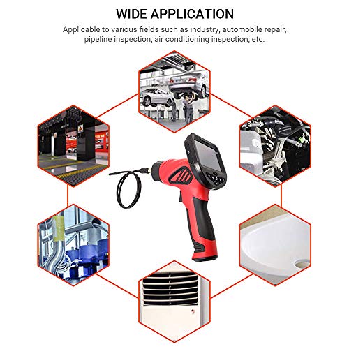 WUYUZI Endoscópio industrial portátil IP67, câmera à prova d'água com tela LCD de 3,5 polegadas, to