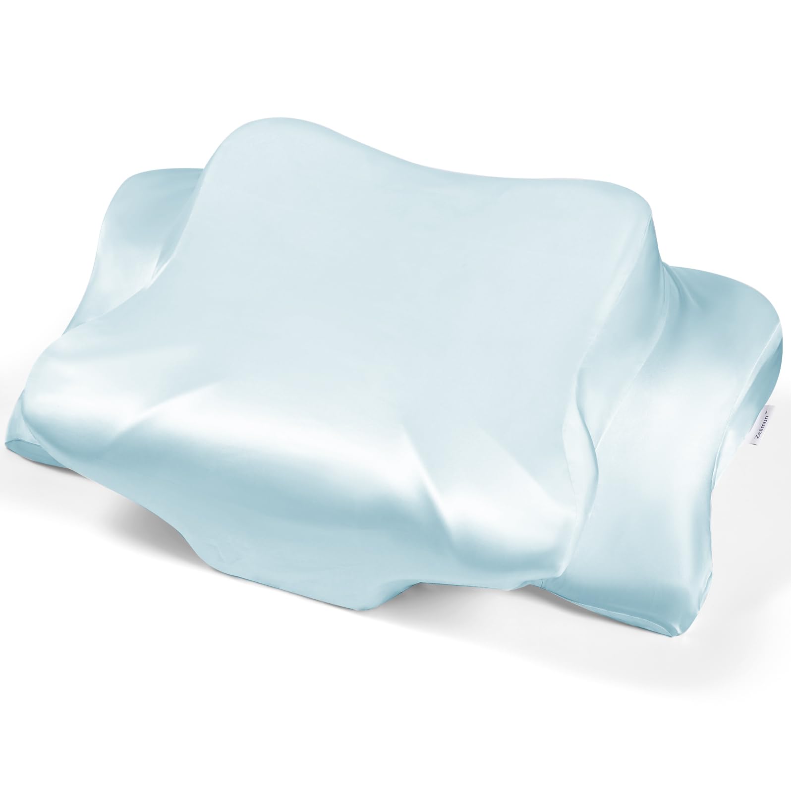 Photo 1 of Zelimun Satin Pillowcase for Cervical Pillows - Light Blue