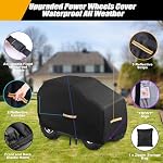 Large Kids Car Cover, Upgraded Power Wheels Covers Waterproof All Weather | Heavy Duty Kids Ride-On Car Cover,Nano Coating,Windproof Buckle and 3 Reflective Strips,Universal Kid Ride-On Accessories