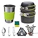 Produktbild BRISEZZ Campinggeschirr Kochtopf-Set, Aluminium Camping Töpfe Geschirr beweglichen leichte Mini Campingkocher for Kochen im Freien Camping HRTT