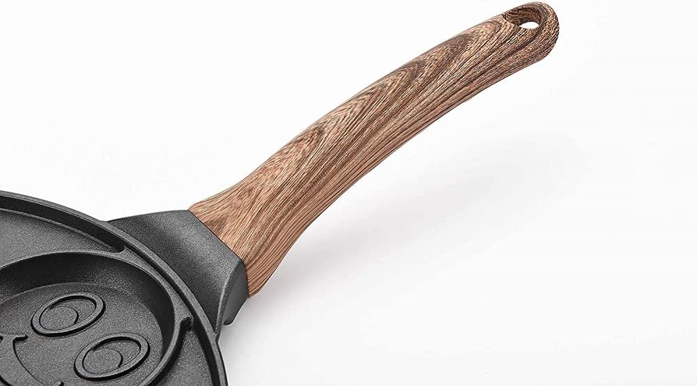 Smiley Face Pancake Pan, Nonstick Pancake Griddle with 7 Unique Funny Flapjack Faces Grill Pan Crepe Pancake Mold Mini Pancake Maker