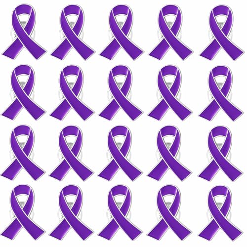 Purple Ribbon Lapel Pins