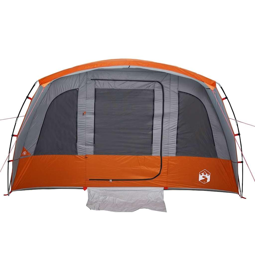 Tunel Family Tent dla 8 osób, szary, wodoodporny, 430 x 314 x 183 cm, przenośny schronisko kempingowe z powłoką PU, łatwa konfiguracja na świeżym powietrzu