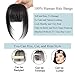 MOCA HAIR Clip in Bangs 100% Real Human Hair Extensions French Brown Black Fake Bangs Hair Clip on bangs for women Fringe with Temples Hairpieces Faux Bangs for Daily Wear