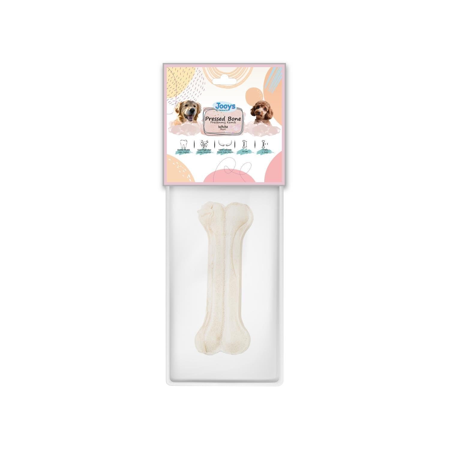Beyaz Pres Kemik 15 cm Tekli