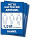 Produktbild CarGuys 3er Set Aufkleber  Bitte Halten Sie Abstand  DIN A4 (210 x 297 mm), rechteckig, Hinweis-Aufkleber, selbstklebend.