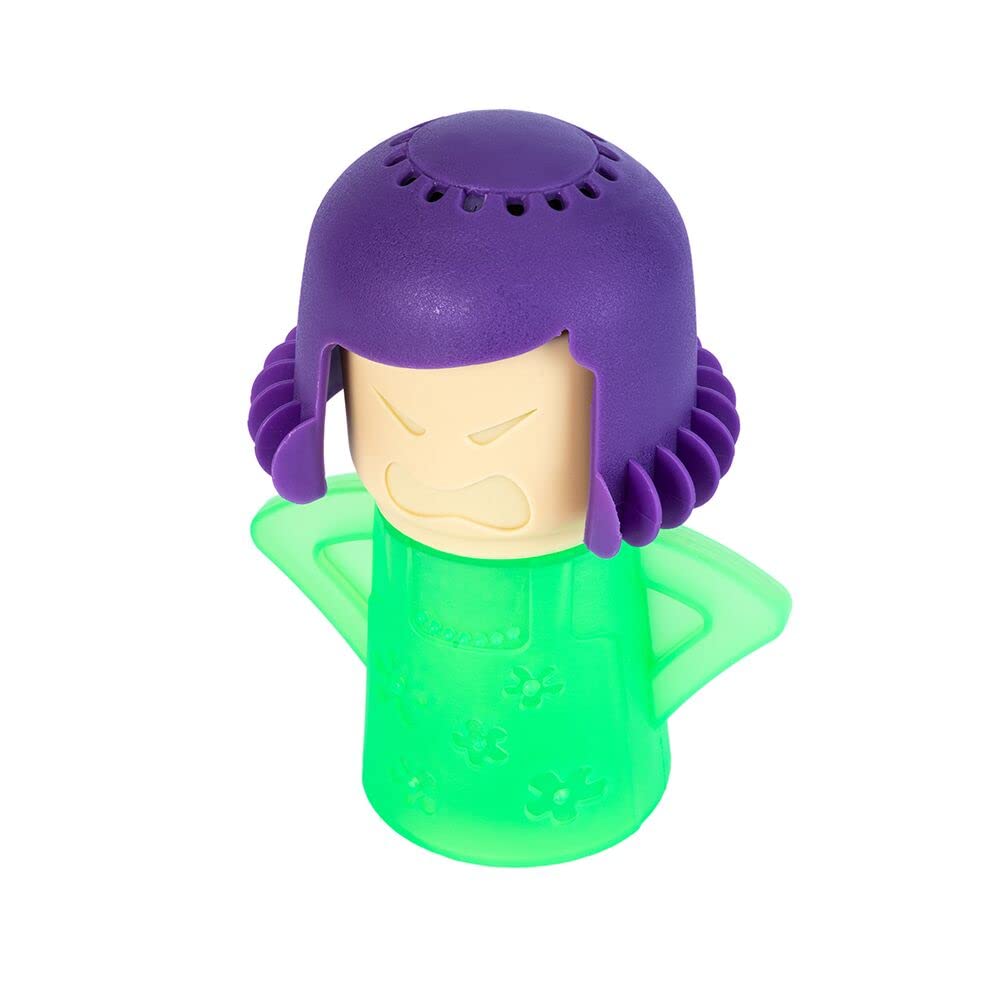 Microwave Cleaner steam Angry mom Easy to Clean Dirt in Minutes. Simply add Vinegar and Water (Green). Quick steam Kitchen Gadget