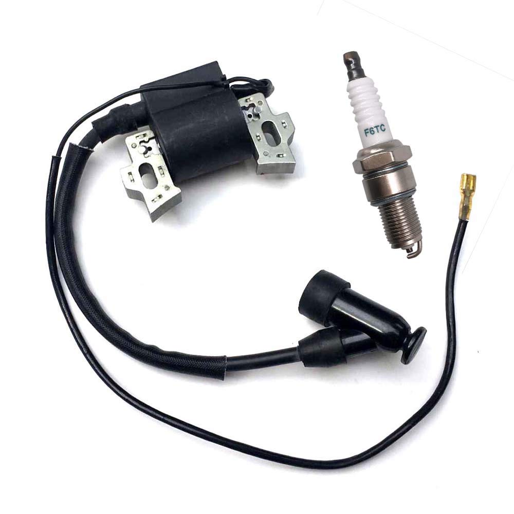 Ignition Coil with Spark Plug for Einhell Royal Petrol Lawnmower N-BM 46 S-SE/BG-PM 46 / GH-PM 46 / RPM 46/1S-SE