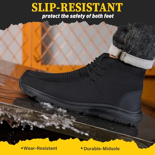 Steel Toe Shoes for Men Women Comfortable Lightweight Breathable Waterproof Slip Resistant Safety Work Boots4