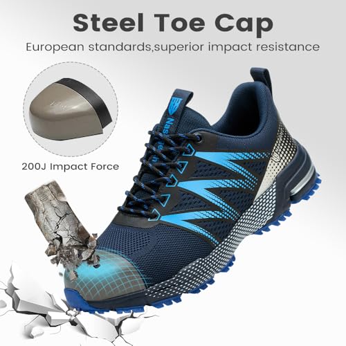 Steel Toe Shoes for Men Women Non Slip Safety Work Shoes Comfortable Lightweight Steel Toe Sneakers for Warehouse Industry2