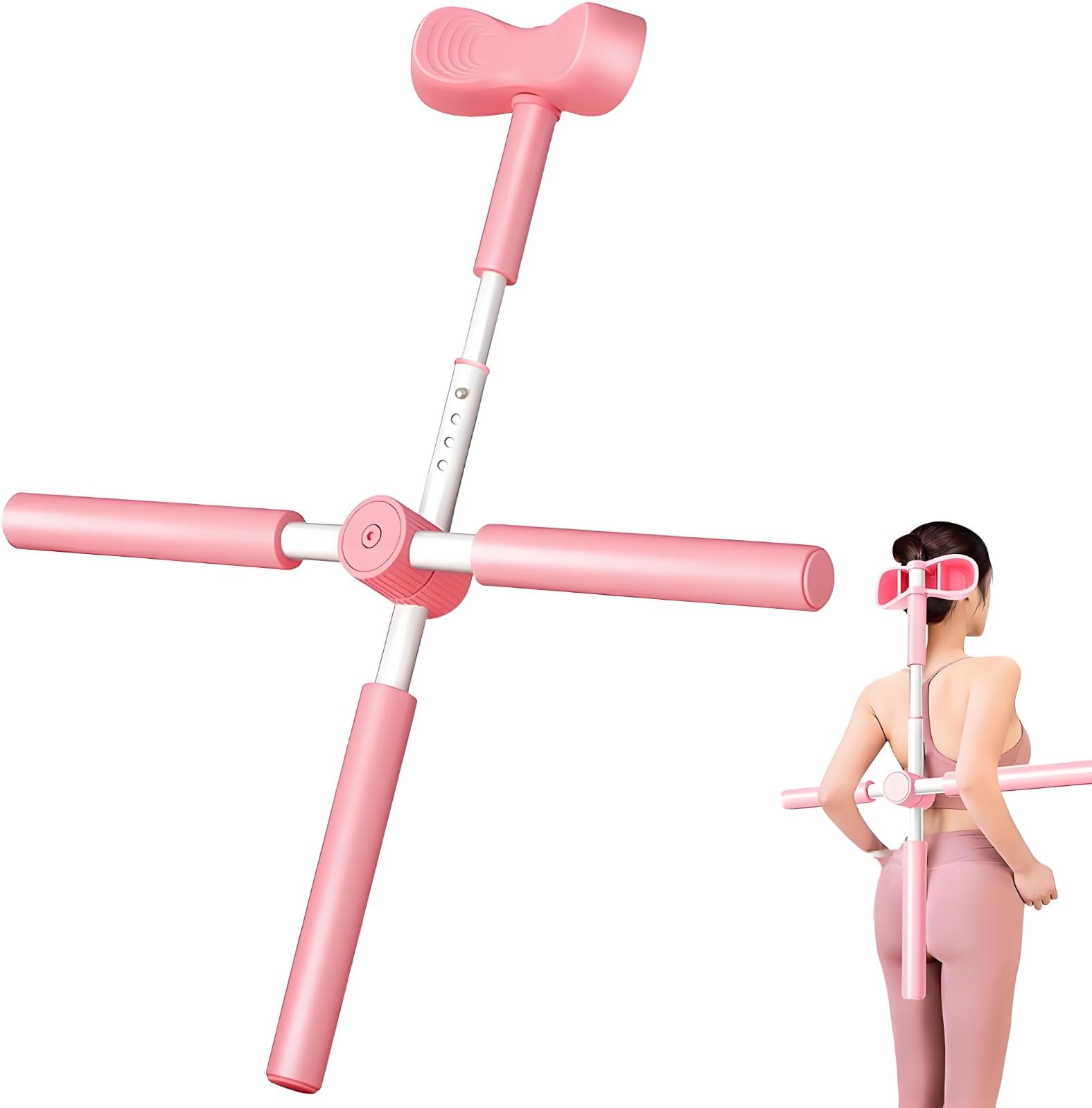 2026 Posture Correction Bar for Round Back, Yoga Bar Posture Training, Anti-Buckle Yoga Pilates Stick for Back & Neck, Home Full Body Training, Stretch, Sculpt, Gym