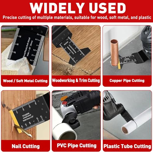 Image of Oscillating Saw Multitool Blades for Wood Fits Dewalt, Ryobi,54Pcs